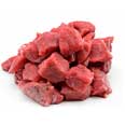 Beef chunks, raw